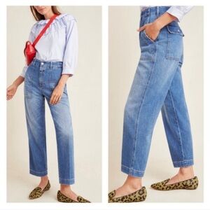 Anthropologie CLOSED Tony Cropped High-Rise Cargo Relaxed Jeans – Size 24
